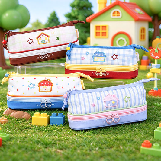 Everybabad Double-Layer Pencil Case Set of 4 for School Supplies product view